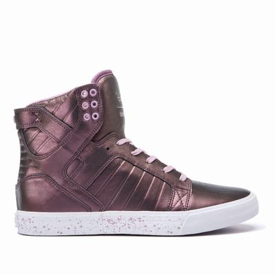 Supra SKYTOP - Miesten Matalavartiset Tennarit - Pinkki/Valkoinen